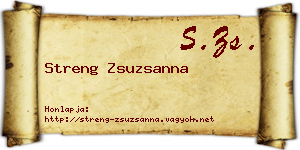 Streng Zsuzsanna névjegykártya