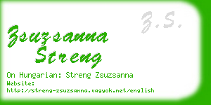 zsuzsanna streng business card